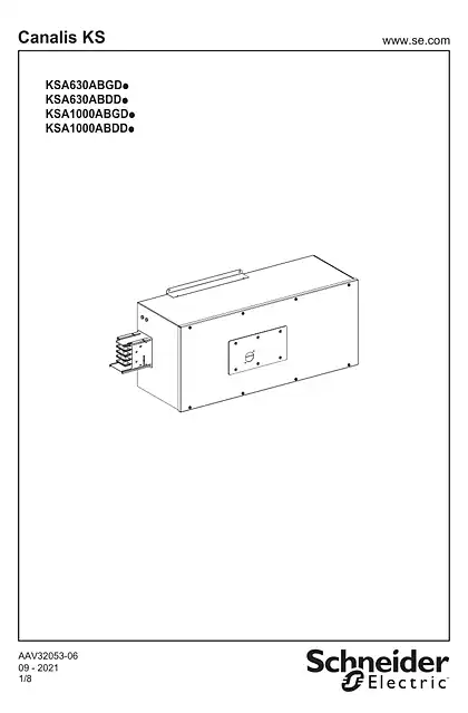 schneider施耐德KSA....AB.D. - 630_1000A END FEED UNIT - 说明页